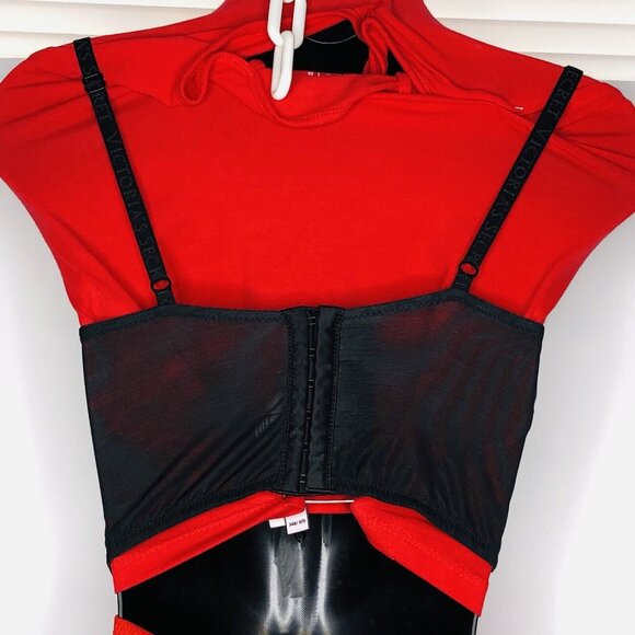 Victoria’s Secret Black Bra Corset Bustier 34B B75 Lace Mesh Lingerie Romantic - Picture 4 of 8